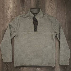 Grey Men’s J. Crew Quilted Knit Pullover; Size Small